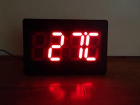 relógio de parede mesa digital 2316 calendário alarme vermelho - Tlt