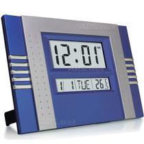 Relógio De Parede Mesa Digital Data Temperatura Alarme Pilha - Luatek