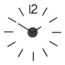 Relógio de Parede Minimalista Conceitual Preto