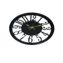 Relógio De Parede Minimalista Decorativo Preto 30,5Cm Vado