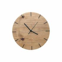 Relógio De Parede Minimalista Em Madeira Imbuia