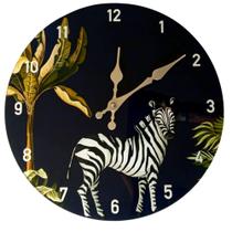 Relógio de parede modelo animais do amazônia diam.29cm -zebra.