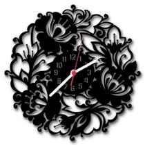 Relógio de parede modelo flores - ArteLaser