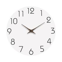 Relógio De Parede Moderno Branco Com Padrão Em Madeira 10 12 14 16 Polegadas Silencioso Quartz