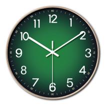 Relógio de parede moderno de 30 cm silencioso, sem tique-taque, verde quartzo Relógio de parede moderno de 30 cm silencioso, sem tique-taque, verde quartzo