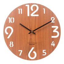 Relógio de parede moderno de madeira minimalista com design nórdico de 30 cm