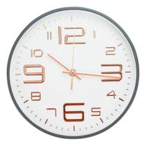 Relógio De Parede Moderno Pequeno Cinza Escuro - 24.5cm Relógio De Parede Moderno Pequeno Cinza Escuro - 24.5cm