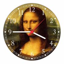 Relógio De Parede Mona Lisa Leonardo Da Vinci Gg Com 50 Cm