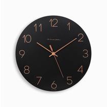 Relógio de parede mooas Flatwood Black 30cm Wood Non-Ticking Relógio de parede mooas Flatwood Black 30cm Wood Non-Ticking