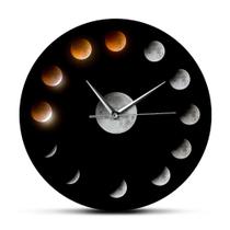 Relógio de parede Moon Phases Silent Non-Ticking 30x30cm de plástico Relógio de parede Moon Phases Silent Non-Ticking 30x30cm de plástico