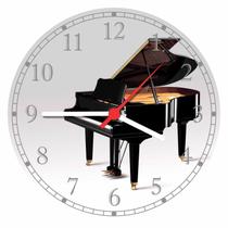 Relógio De Parede Música Instrumentos Blues Jazz Piano - Vital Quadros
