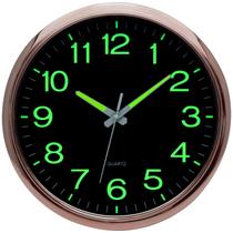 Relógio de parede NESIFEE Glow in The Dark 30 cm Night Light Silent