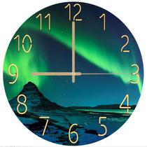 Relógio de parede Northern Lights de 12 polegadas sem tique-taque silencioso