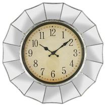 Relógio de Parede Ø 40cm Espelhado Moldura Hexagonal Step Tic Tac - Imporiente