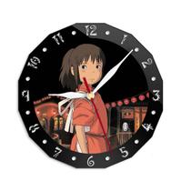 Relógio de parede Oginos Chihiros Anime Silent Non Ticking 30cm