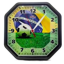 Relógio de Parede Oitavado Plashome Copa do Mundo 2026 Decorativo 24 cm Brasil Penta Hexa Relógio de Parede Oitavado Plashome Copa do Mundo 2026 Decorativo 24 cm Brasil Penta Hexa