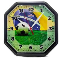 Relógio de Parede Oitavado Plashome Copa do Mundo 2026 Decorativo 24 cm Brasil Penta Hexa Relógio de Parede Oitavado Plashome Copa do Mundo 2026 Decorativo 24 cm Brasil Penta Hexa