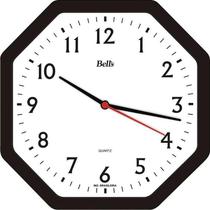 Relógio De Parede Oitavado Preto 22cm