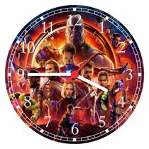 Relógio De Parede Os Vingadores Avengers Super Heróis Decorar