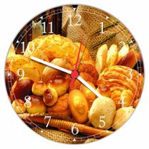 Relógio De Parede Padarias Cafeterias Gourmet Café Bolos Pães Relógio De Parede Padarias Cafeterias Gourmet Café Bolos Pães