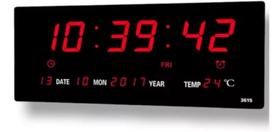 Relógio De Parede Painel LED Digital Vermelho B-Max BM-R803