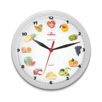 Relógio De Parede Para Cozinha Branco - Frutas - PlasHome