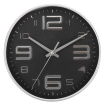 Relógio de Parede PATIKIL 8" Quartz Silencioso Prata e Preto