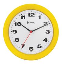 Relógio De Parede Pequeno 21cm Amarelo Herweg