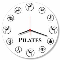 Relogio de Parede Pilates Decorar Academia Studio Yoga Fisioterapia Presente 30cm - RelóGil
