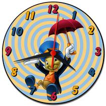 Relógio de Parede Pinoquio Grilo Falante Jiminy Cricket - Gringos House
