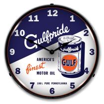 Relógio de parede, placa e relógio colecionáveis Gulfpride Motor Oil Relógio de parede, placa e relógio colecionáveis Gulfpride Motor Oil