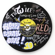 Relógio de parede Pop Art Vinyl Disc Non-Ticking Silent 30cm Relógio de parede Pop Art Vinyl Disc Non-Ticking Silent 30cm