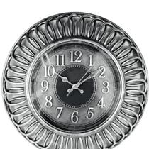 Relógio De Parede Prateado Rustico Vintage 40cm Vazado 3D - Imporiente