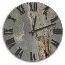 Relógio De Parede Premium Magma Petra Com Números Romanos Em - Prego E Martelo