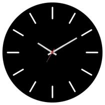 Relógio De Parede Preto 40cm Grande Sala Cozinha Quarto Hall - intempo design