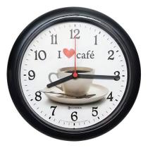 Relogio de parede preto 6586-034 eurora