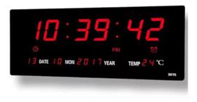 Relógio de parede profissional super Led Calendário/hora/temperatura completo Relógio de parede profissional super Led Calendário/hora/temperatura completo