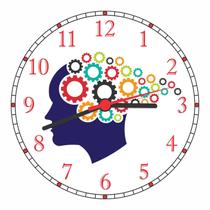 Relógio De Parede Psicologia Consultórios Psicólogos Salas Cérebro Engrenagens