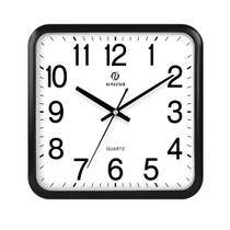 Relógio de Parede Quadrado Analógico Silencioso Preto 27cm Relógio de Parede Quadrado Analógico Silencioso Preto 27cm