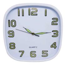 Relógio De Parede Quadrado Branco Num Fosforescente YN Clock Relógio De Parede Quadrado Branco Num Fosforescente YN Clock