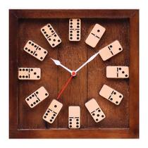 Relógio De Parede Quadrado - Jogo Dominó Relógio De Parede Quadrado - Jogo Dominó