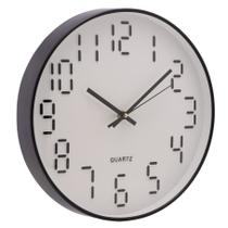 Relogio de parede quartz branco c/preto 30,5cm -lyor Relogio de parede quartz branco c/preto 30,5cm -lyor