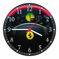 Relógio De Parede Quartz Carro Ferrari Painel Automobilismo Automóvel Tamanho 40 Cm RC046