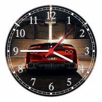 Relógio De Parede Quartz Carro Ferrari Traseira Automobilismo Automóvel Tamanho 40 Cm RC047
