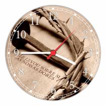 Relógio De Parede Quartz Católico Evangélico Jesus Cristo Coroa De Espinhos Tamanho 40 Cm RC011 Relógio De Parede Quartz Católico Evangélico Jesus Cristo Coroa De Espinhos Tamanho 40 Cm RC011