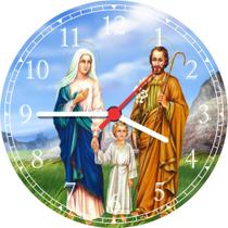 Relógio De Parede Quartz Católico Religioso Jesus Cristo José Virgem Maria Tamanho 40 Cm RC009 Relógio De Parede Quartz Católico Religioso Jesus Cristo José Virgem Maria Tamanho 40 Cm RC009