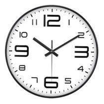 Relógio de Parede Quartzo Redondo C/ Números Grandes 25x25cm