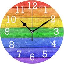 Relógio de parede Rainbow Design 30 cm, moderno, sem tique-taque, silencioso Relógio de parede Rainbow Design 30 cm, moderno, sem tique-taque, silencioso