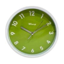 Relogio De Parede Redondo 20cm Verde Relogio De Parede Redondo 20cm Verde
