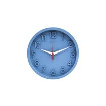 Relógio de Parede Redondo 3D Azul Silencioso - PLUSHOME